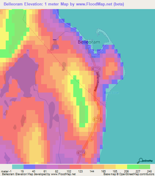 Belleoram,Canada Elevation Map