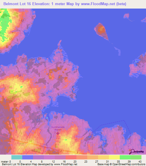Belmont Lot 16,Canada Elevation Map