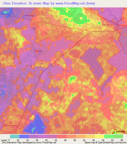 Ohtu,Estonia Elevation Map