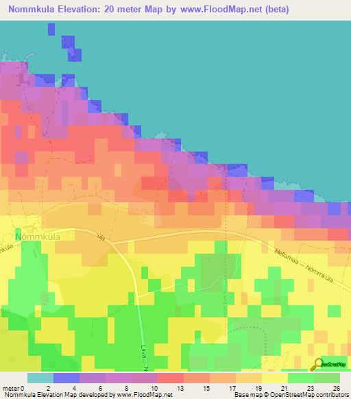 Nommkula,Estonia Elevation Map