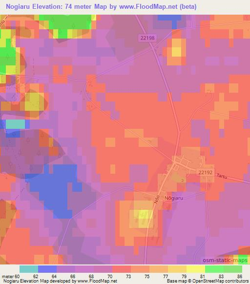 Nogiaru,Estonia Elevation Map