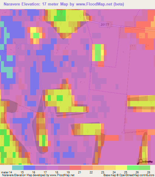 Naravere,Estonia Elevation Map