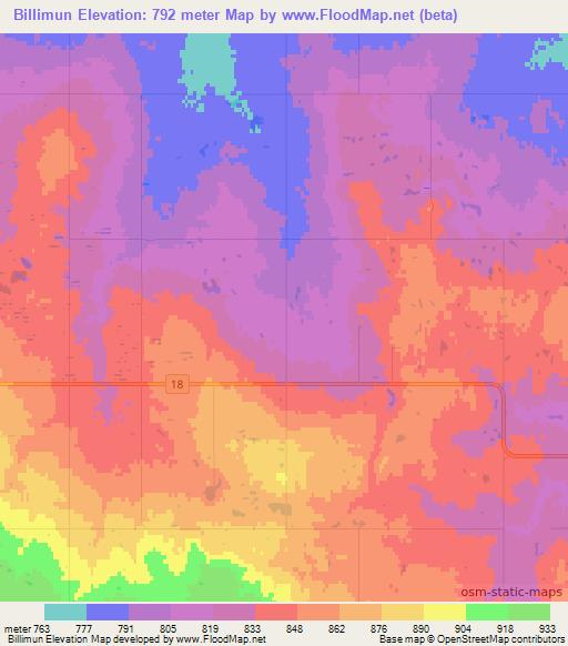 Billimun,Canada Elevation Map