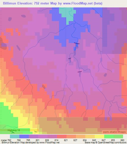Billimun,Canada Elevation Map