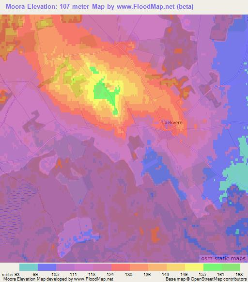 Moora,Estonia Elevation Map