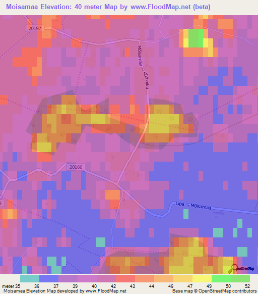Moisamaa,Estonia Elevation Map