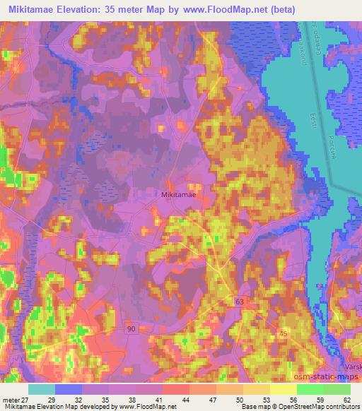 Mikitamae,Estonia Elevation Map