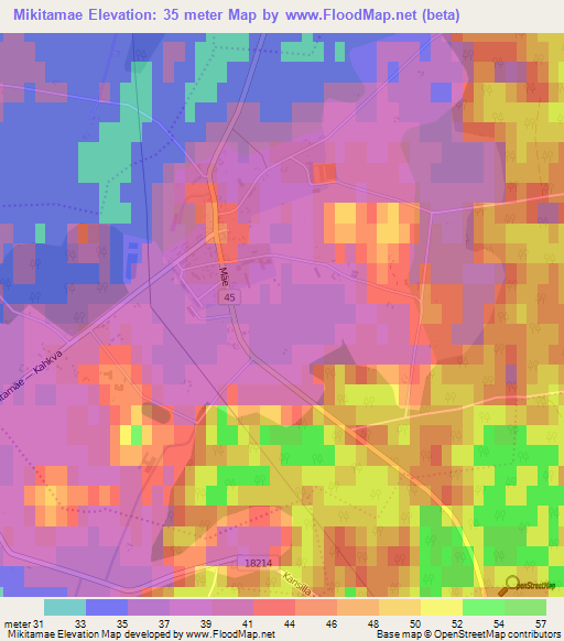 Mikitamae,Estonia Elevation Map