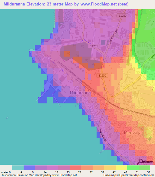 Miiduranna,Estonia Elevation Map