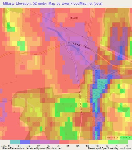 Miiaste,Estonia Elevation Map