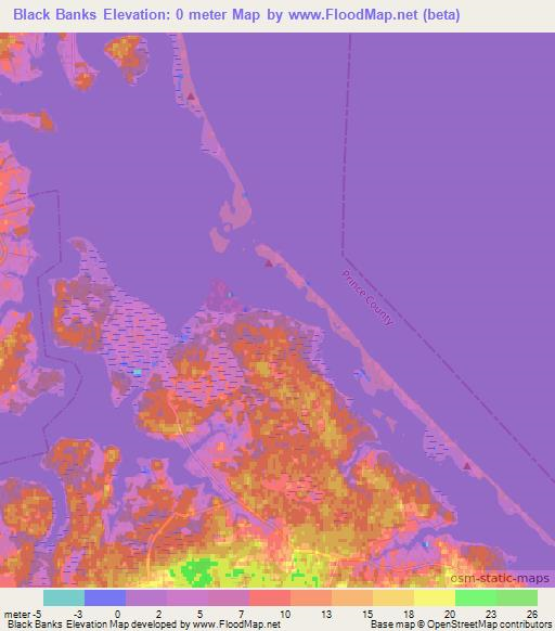 Black Banks,Canada Elevation Map