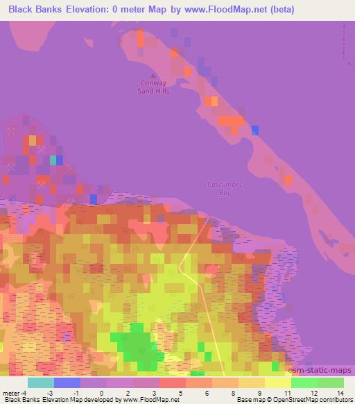 Black Banks,Canada Elevation Map