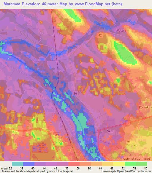 Maramaa,Estonia Elevation Map