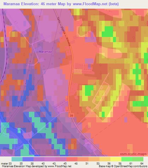 Maramaa,Estonia Elevation Map
