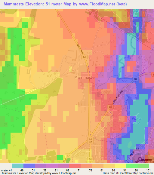 Mammaste,Estonia Elevation Map