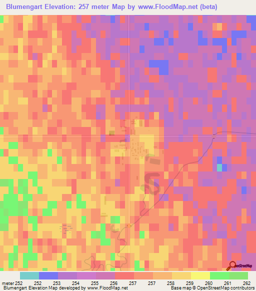 Blumengart,Canada Elevation Map