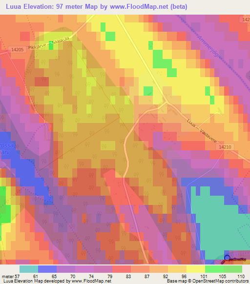 Luua,Estonia Elevation Map