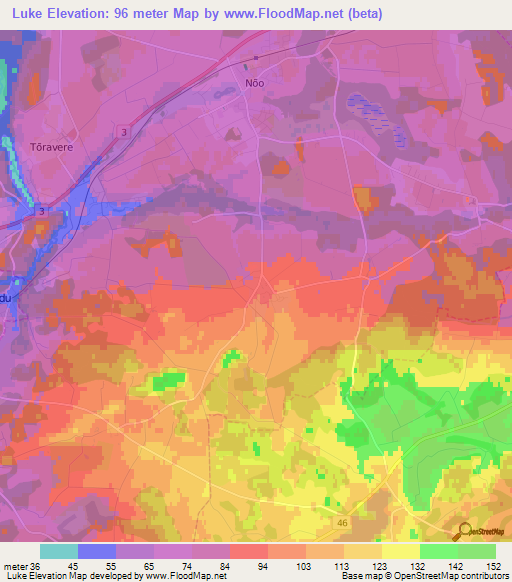 Luke,Estonia Elevation Map