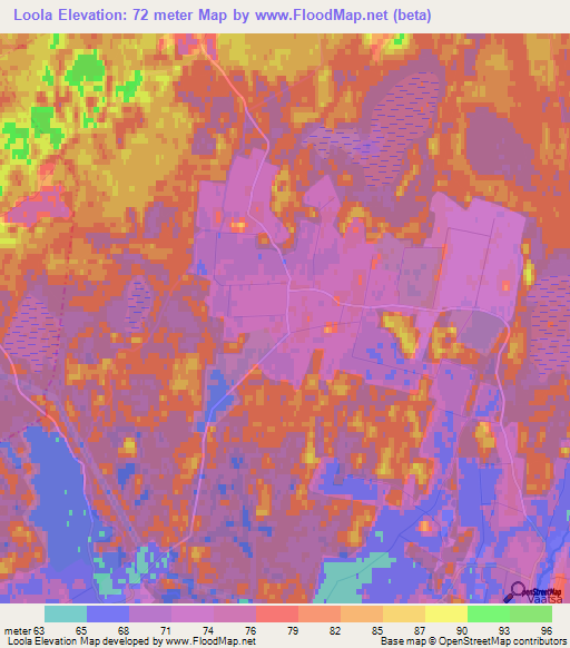 Loola,Estonia Elevation Map