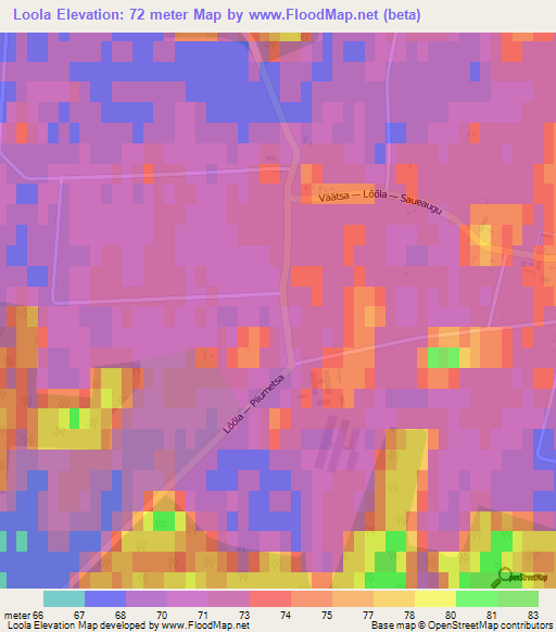 Loola,Estonia Elevation Map