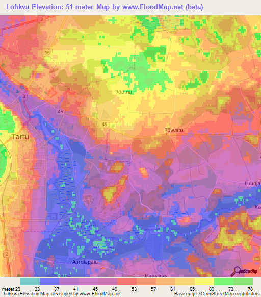 Lohkva,Estonia Elevation Map