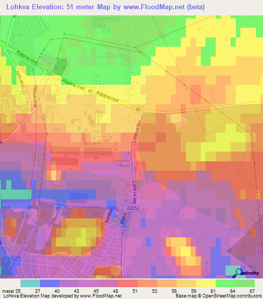 Lohkva,Estonia Elevation Map