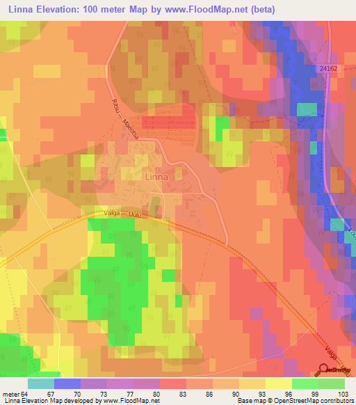 Linna,Estonia Elevation Map