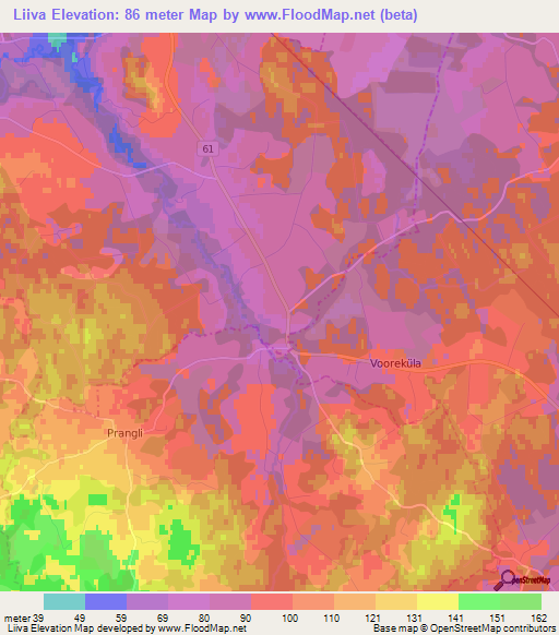 Liiva,Estonia Elevation Map