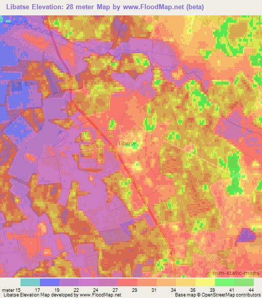 Libatse,Estonia Elevation Map
