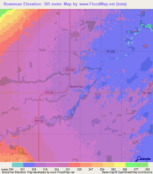Bowsman,Canada Elevation Map