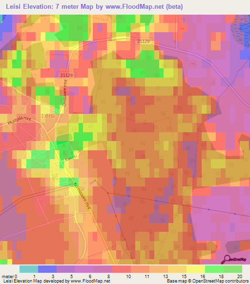 Leisi,Estonia Elevation Map