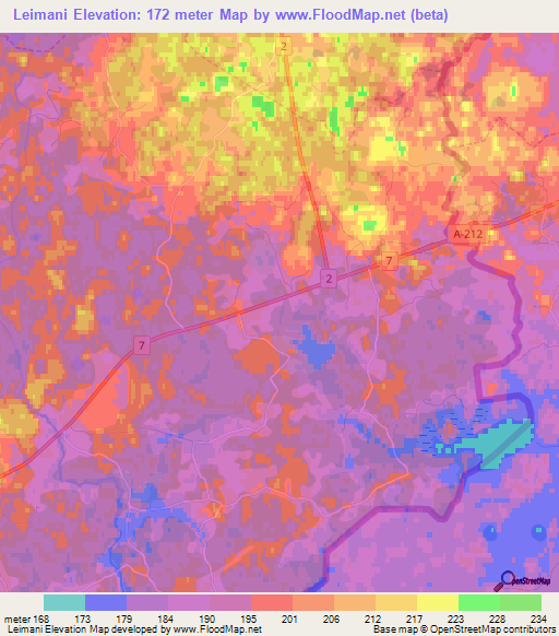 Leimani,Estonia Elevation Map