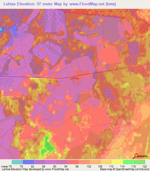 Lehtse,Estonia Elevation Map
