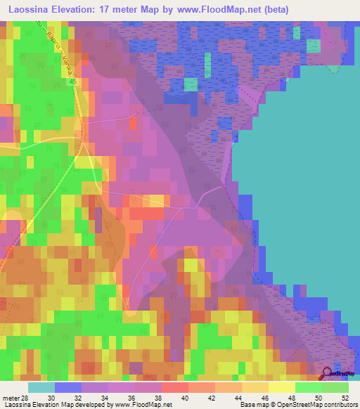 Laossina,Estonia Elevation Map