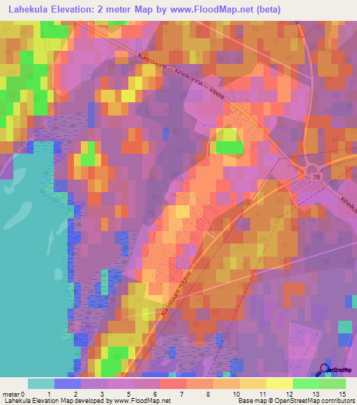 Lahekula,Estonia Elevation Map
