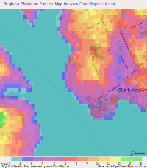 Brighton,Canada Elevation Map