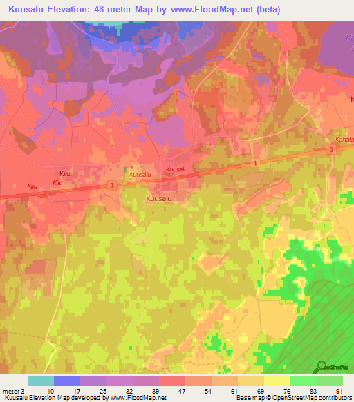 Kuusalu,Estonia Elevation Map