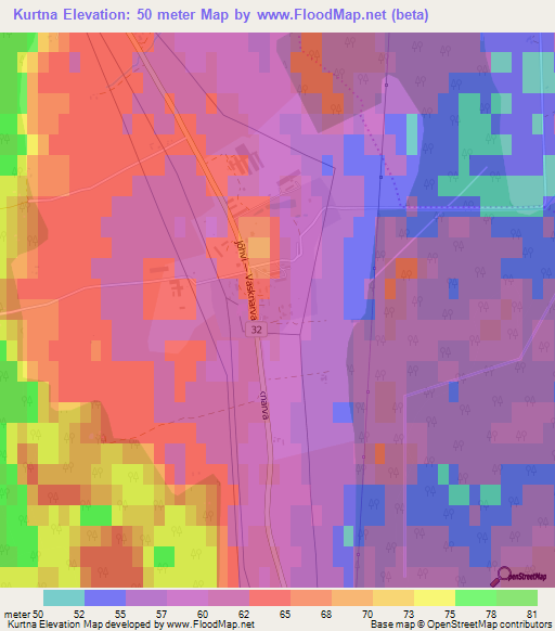 Kurtna,Estonia Elevation Map