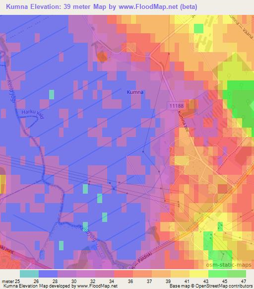 Kumna,Estonia Elevation Map