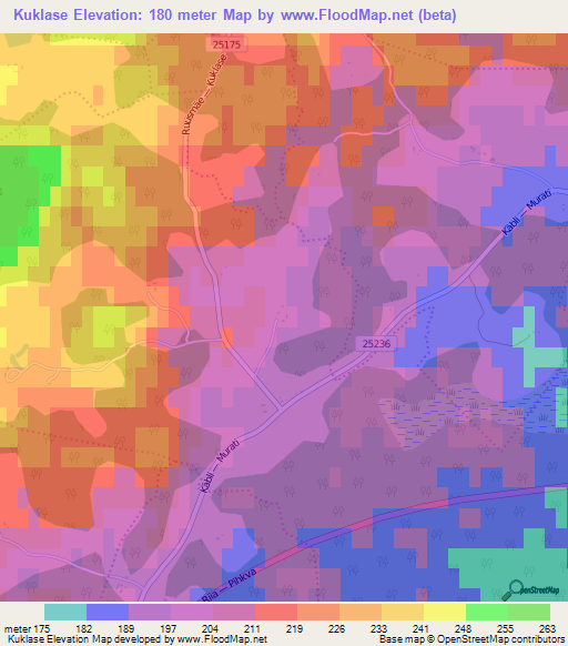Kuklase,Estonia Elevation Map