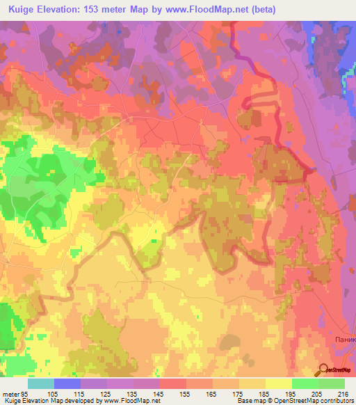 Kuige,Estonia Elevation Map