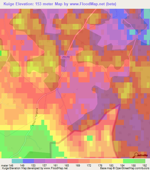 Kuige,Estonia Elevation Map