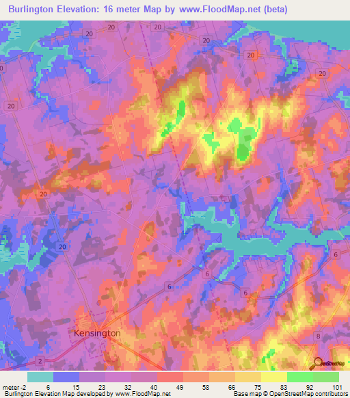 Burlington,Canada Elevation Map