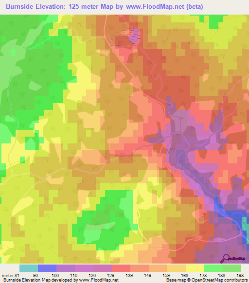 Burnside,Canada Elevation Map