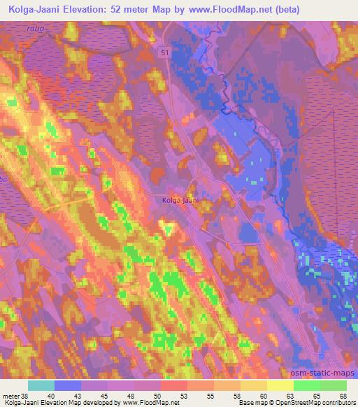 Kolga-Jaani,Estonia Elevation Map