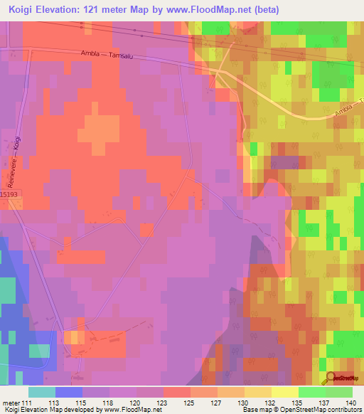 Koigi,Estonia Elevation Map