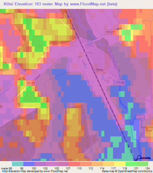 Kiltsi,Estonia Elevation Map