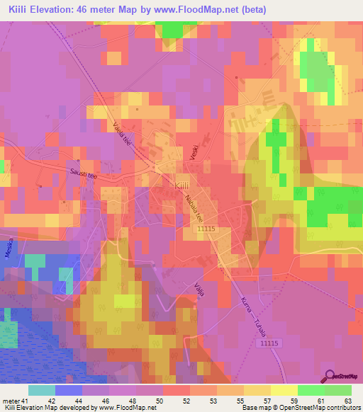 Kiili,Estonia Elevation Map