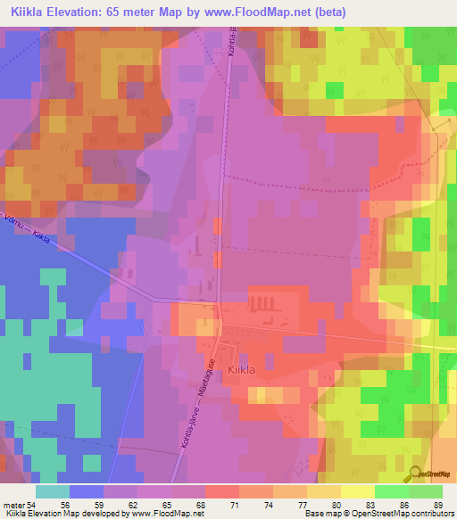 Kiikla,Estonia Elevation Map
