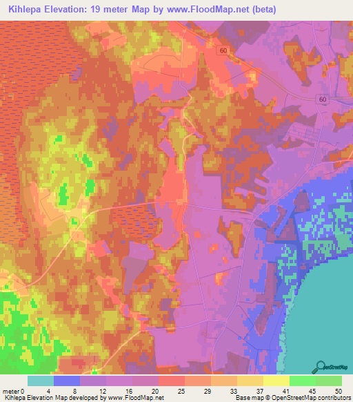 Kihlepa,Estonia Elevation Map